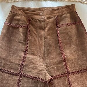 Vintage Patchwork Leather Pants